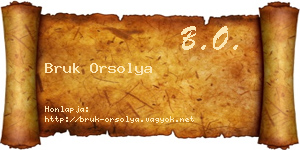 Bruk Orsolya névjegykártya